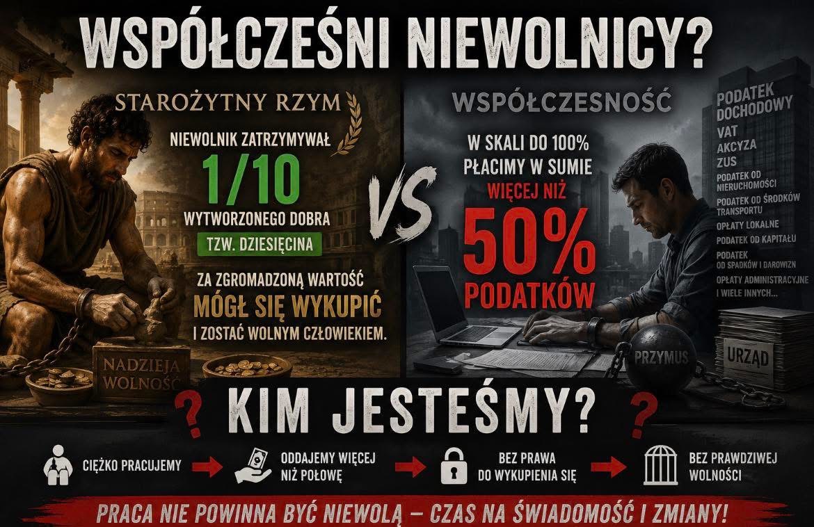 Współcześni niewolnicy? Rzymski niewolnik oddawał mniej niż Ty